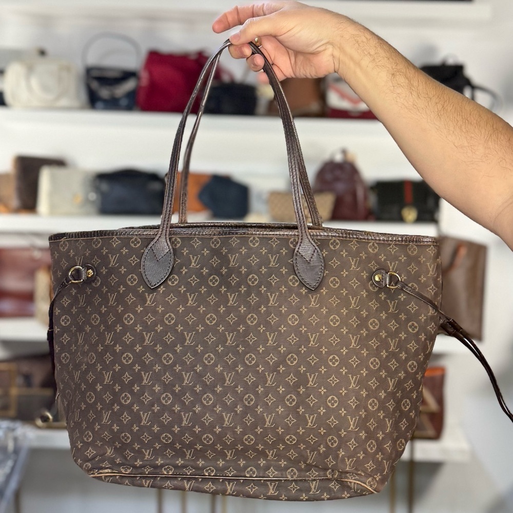 LV BROWN DENIM NEVERFULL